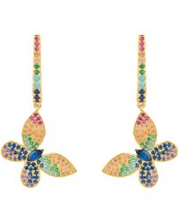 LÁTELITA London - Butterfly Rainbow Multi Coloured Drop Earrings - Lyst