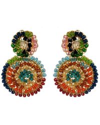 Lavish by Tricia Milaneze - Multicolor Dahlia Mini Handmade Earrings - Lyst