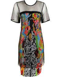 Lalipop Design - Pleated Dress With Black Tulle - Lyst