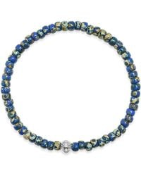 Nialaya - Wristband With Lapis Miyuki Beads - Lyst
