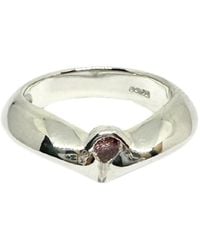 Tg-Jewellery by Tamara Gervasio - Heart-Shaped Band Ring With Cubic Zirconia Sterling - Lyst