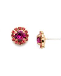 Sorrelli - Emani Stud Earrings Pink & Purple - Lyst