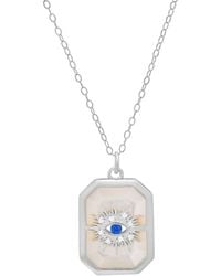 Kylie Harper - Genuine Mother Of Pearl Evil Eye Medallion Pendant - Lyst