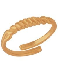 Spero London - Twisted Screw Sterling Ring - Lyst