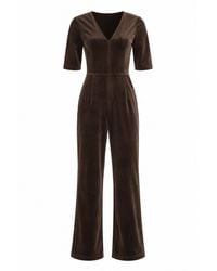Traffic People - Corrie's Bravado Velvet Cord Clan Jumpsuit - Lyst