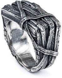 German Kabirski - Vorrn Oxidized Ring With Wrapped Metal Design - Lyst