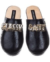 Laines London - Softie Slippers With Classy C*Nt Brooches - Lyst