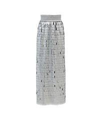 Julia Allert - Party Straight Maxi Sequin Skirt Silver - Lyst