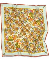 Henelle - Butterfly Effect Citrus Large Silk Scarf - Lyst
