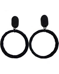 WAIWAI - Hoop Leather Earrings - Lyst