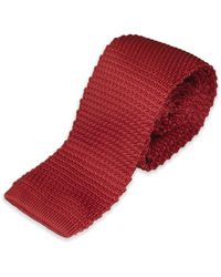 Gresham Blake - Rust Skinny Knit Tie - Lyst