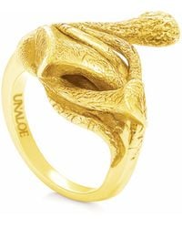 Unaloe - Plated Statement Ring For – Sculptural Floral Botanical Design, Handmade Artisan Jewelry Gift - Lyst
