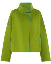 Beatrice von Tresckow - Lime Cashmere Mix Audrey Bomber Jacket - Lyst