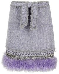 Andreeva - Handmade Knit Midi Skirt - Lyst