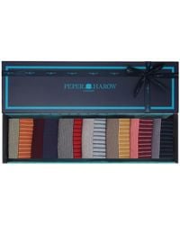Peper Harow - Made in England - Father's Day Trainer Socks Gift Box – Oxford Stripe - Lyst