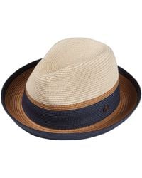 Dasmarca Hats - Neutrals Dasmarca Verona Ivory Lightweight Summer Two Tone Straw Fedora Hat For And - Lyst