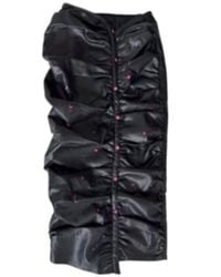 Circular Path - X Wren + Glory Ruched Vegan Leather Skirt - Lyst