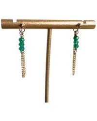 Rachel Nathan - Post Chalcedony & Chain Earrings - Lyst
