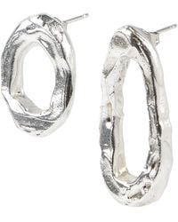 De Roms - Molten Irregular Hoops Opposites Attract Earrings - Lyst