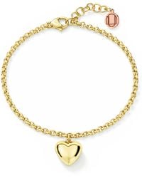 Unaloe - Vermeil Heart Charm Chain Bracelet For – Adjustable Fashion Jewelry, Love Symbol, Perfect Gift - Lyst