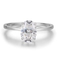 Azura Jewelry New York - Hidden Ruby Heart Oval Moissanite Solid Ring - Lyst