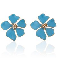 Milou Jewelry - Light Wild Rose Flower Earrings - Lyst