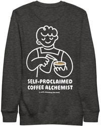 Anchor and Crew - Heather Gustatory Coffee Alchemist Cotton Blend Embroidered Sweatshirt - Lyst