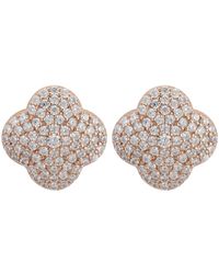 LÁTELITA London - Rose Byzantine Clover Flower Stud Earrings Rosegold - Lyst