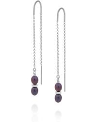 Nellou Jewellery - Ellen Peacock Pearl Fall Earrings Sterling - Lyst
