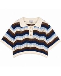 Shooni - Suki Crochet Polo Top - Lyst