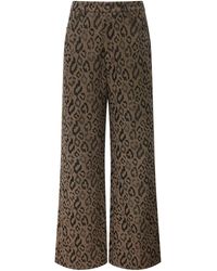 James Lakeland - ' / Leopard Print Detail Trousers - Lyst