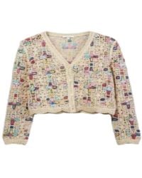 Saachi - Scalloped Floral Crochet Cardigan - Lyst