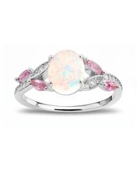 Kylie Harper - Opal & Sapphire Floral Ring - Lyst