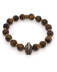 Ebru Jewelry - Tiger's Eye Stone Beaded Gladiator Bracelet - Lyst