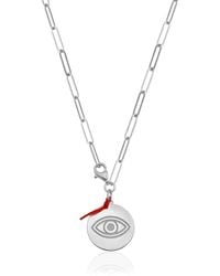 The Pheia - Evil Eye Medallion Necklace - Lyst