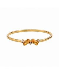 Belinda Jewelz - Citrine Double Baguette Birthstone Ring - Lyst