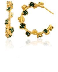 Milou Jewelry - Large Flower Hoop Earrings - Lyst