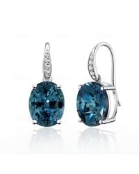Kai Fine Jewelry - Sterling Natural Oval London Topaz & Diamond Drop Earrings - Lyst