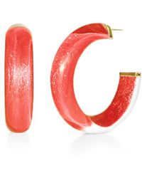 Gold & Honey - Small Watermelon Illusion Hoops - Lyst