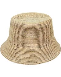 Ivy Ozzie - Neutrals Crochet Straw Bucket Hat - Lyst