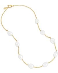 Dower & Hall - Baroque Luna Pearl Chain Necklace - Lyst