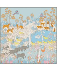 Jessie Zhao New York - Double Sided Silk Scarf Of Jungle Adventure - Lyst