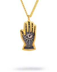 Ebru Jewelry - Guardian Hand Sterling & Chain Necklace - Lyst