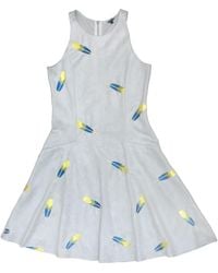 Jessie Zhao New York Grey Feather Embroidered Party Dress - White