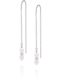 Nellou Jewellery - Ellen Pearl Fall Earrings Sterling - Lyst