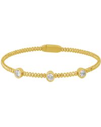 Artisan - 14K Three Round Diamond Beaded Bracelet - Lyst