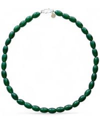 Miss Cecilia - Forest Agate Bead Necklace - Lyst
