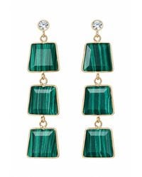 Rare Matters Jewelry - Malachite Triple Drop Earrings - Lyst