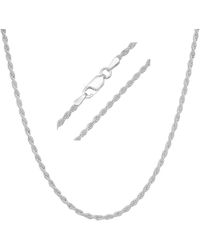 Kylie Harper - Italian Sterling 2Mm Diamond-Cut Rope Chain - Lyst