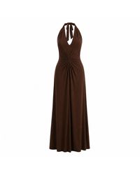 Maison De Gala - Sienna Mocha Halter Dress - Lyst
